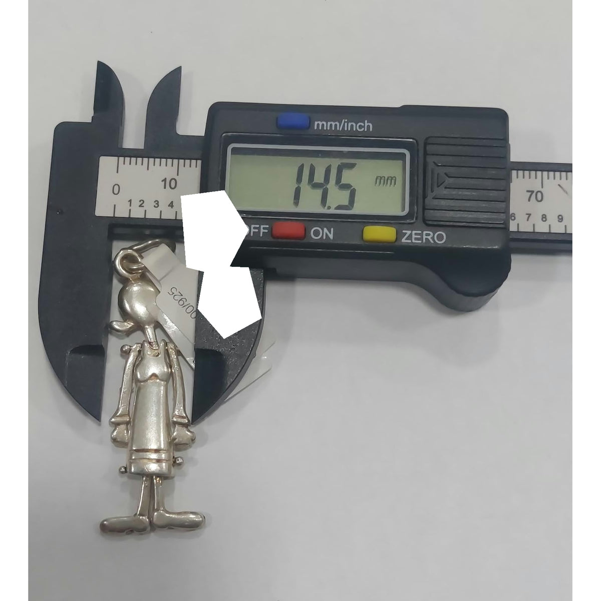 Ciondolo Olivia Braccio di Ferro Figurina Articolata in Argento 5,2 cm