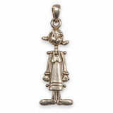 Ciondolo Olivia Braccio di Ferro Figurina Articolata in Argento 5,2 cm