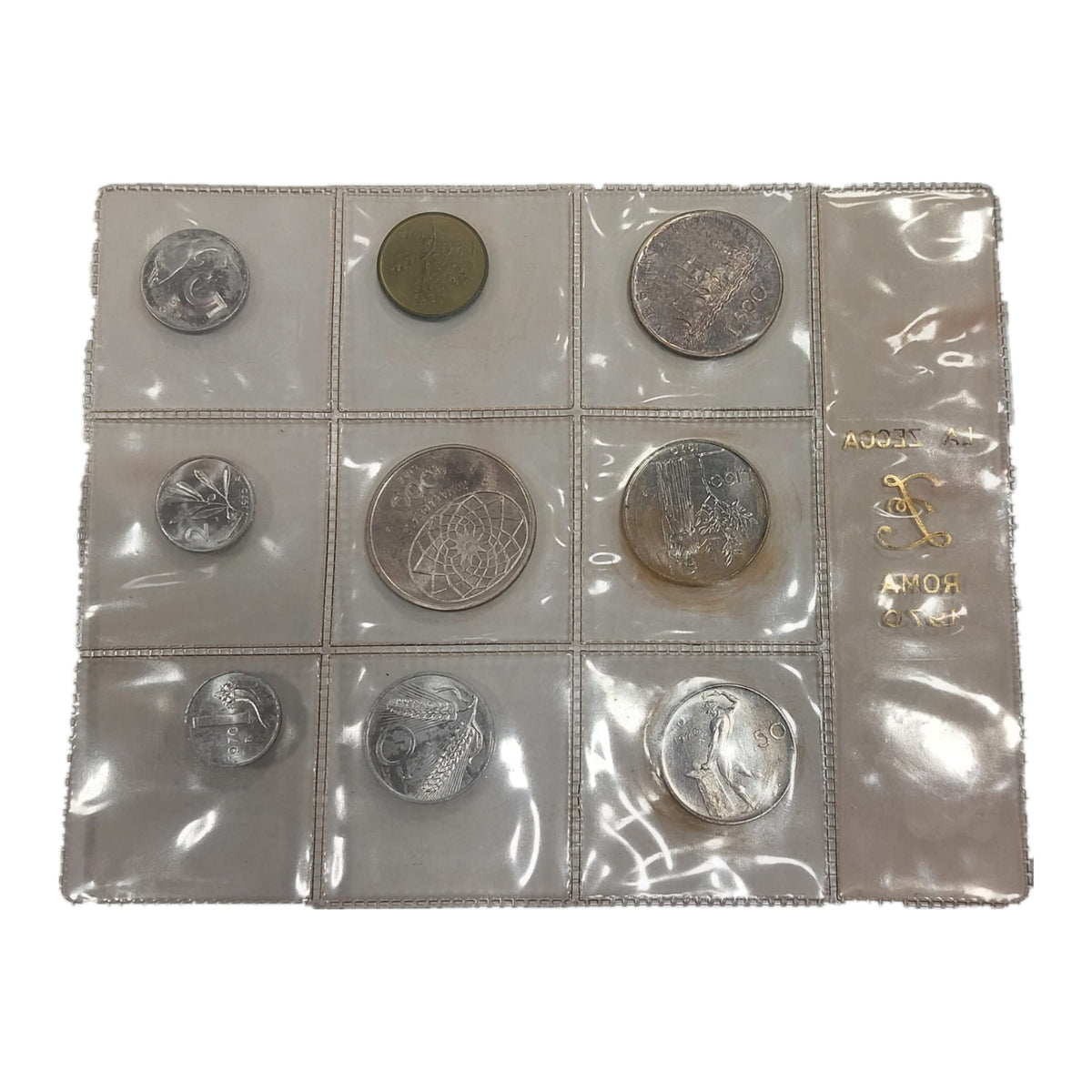 Divisionale 1970 Zecca di Roma Fior di Conio con 1000 Lire Concordia e 500 Lire Caravelle in Argento