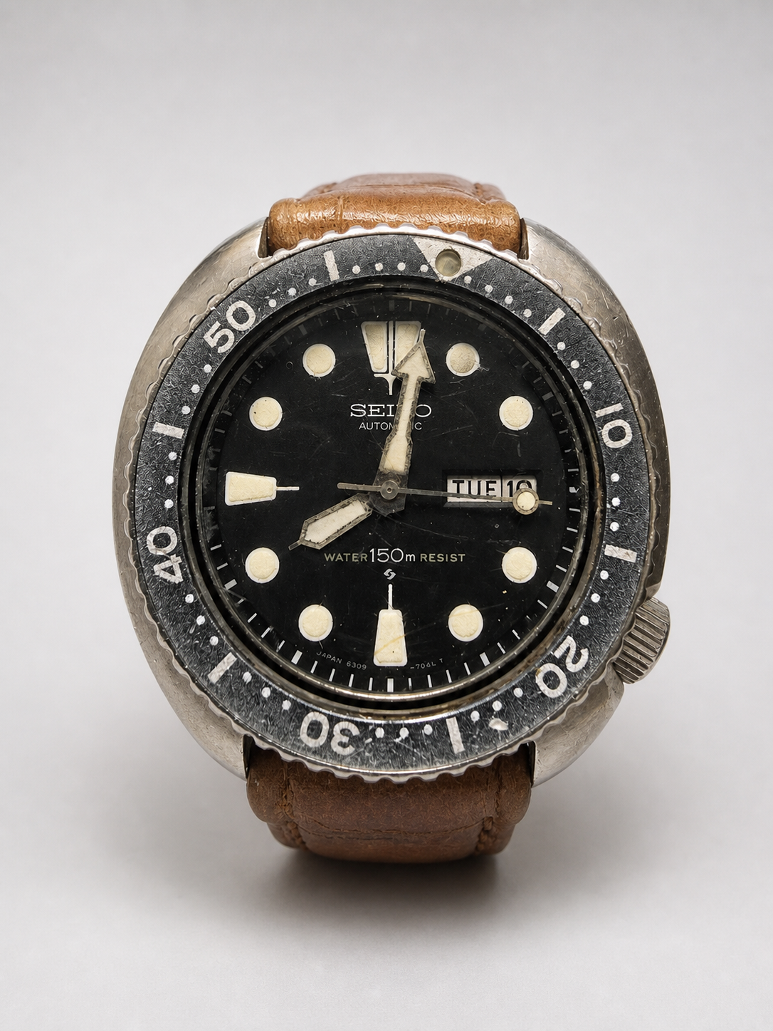 Zegarek Seiko Turtle 6309-7040 Vintage Diver Automatic 150m Czarny Suwa 1979
