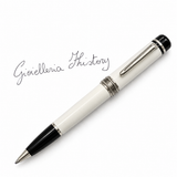 Penna Montblanc Bonheur 114833 a Sfera Bianca e Nera con Scatola Originale