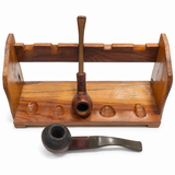 Set 2 Pipe da Fumo Gasperini Vintage con Portapipe in Legno Massello