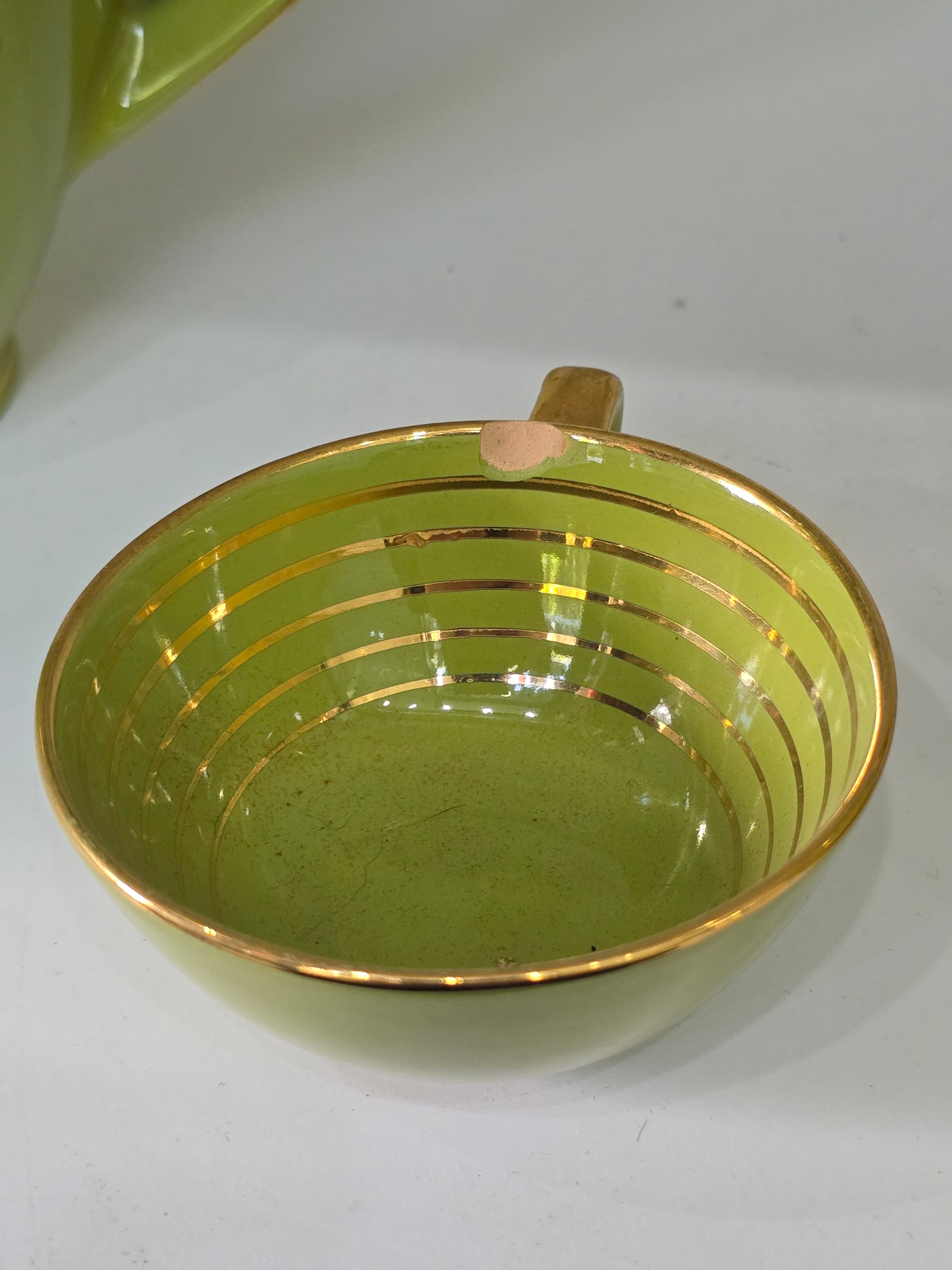 Servizio Richard Ginori Verde e Oro - Vintage Anni '50/'60 - Ceramica Design Italiano