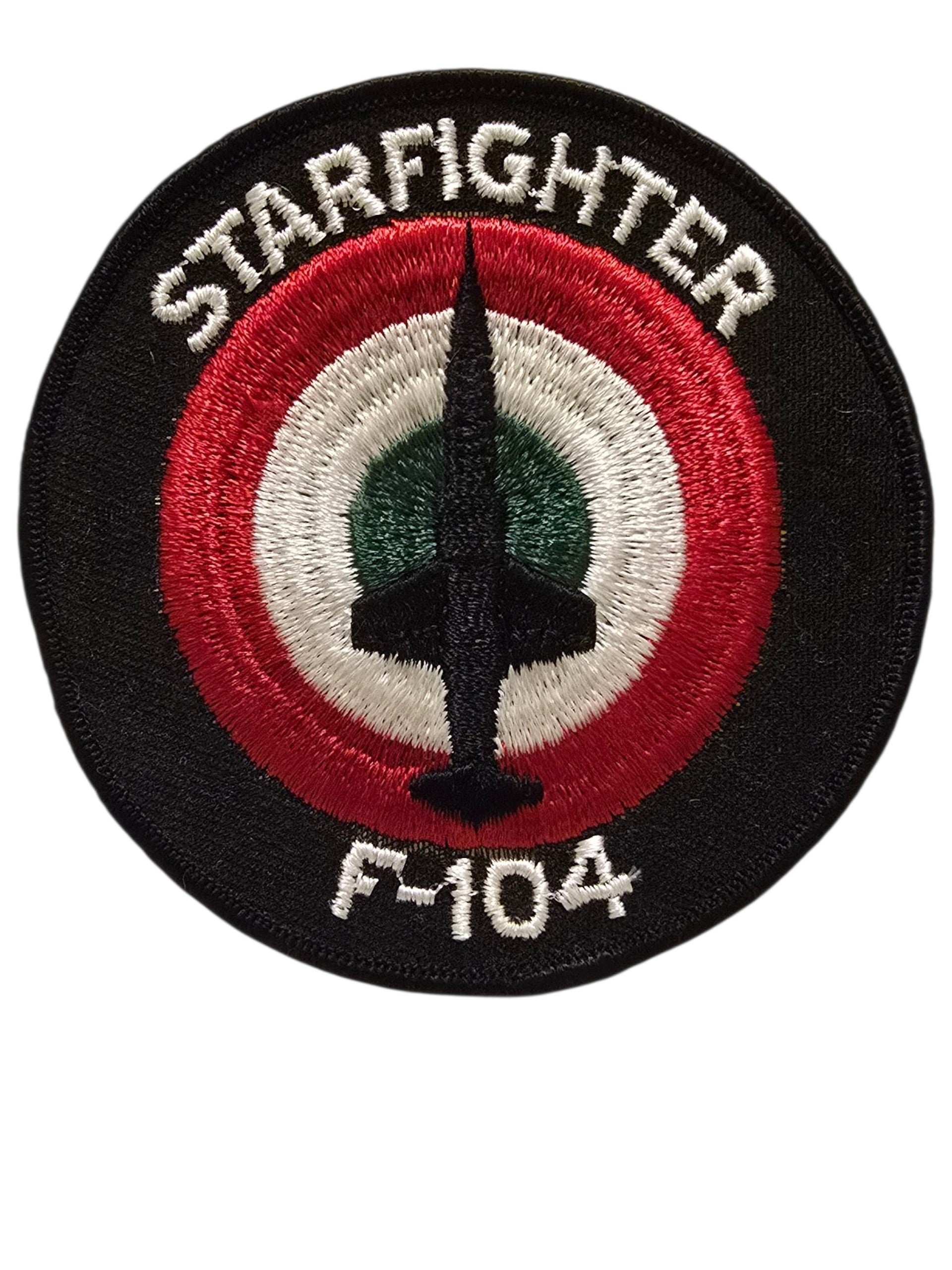 Patch Ricamata F-104 STARFIGHTER - Coccarda Aeronautica Militare Italiana (10,4 cm)