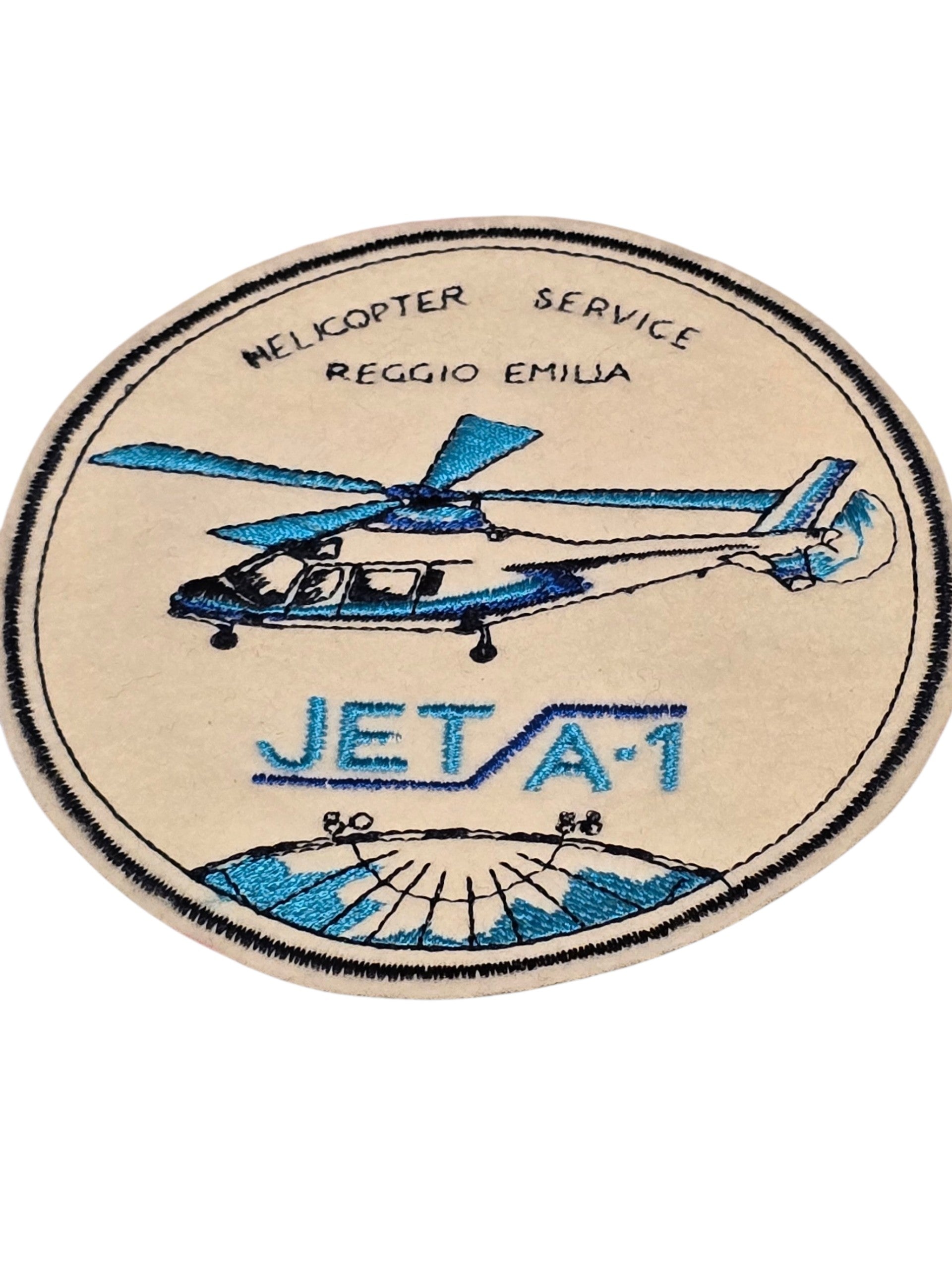 Rara Patch Ricamata "Helicopter Service Reggio Emilia" - Jet A-1 - Da Collezione