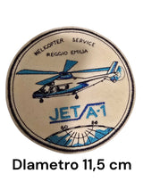 Rara Patch Ricamata "Helicopter Service Reggio Emilia" - Jet A-1 - Da Collezione