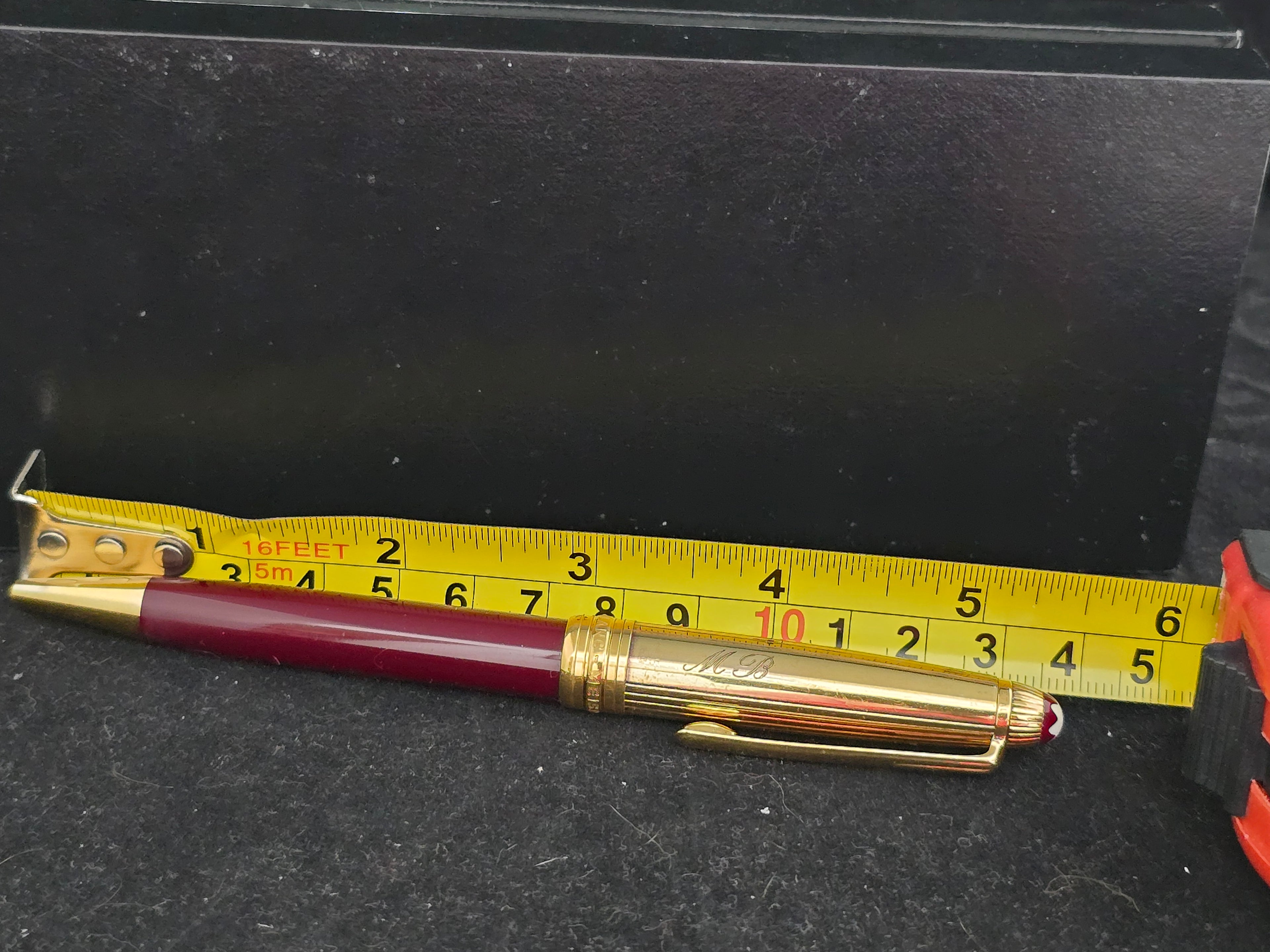 Montblanc Meisterstuck Solitaire Doue Vermeil & Bordeaux Ballpoint Pen usata