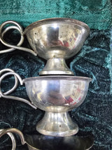 Set di bicchieri da punch vintage in silver plated con custodia