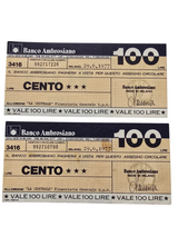 Miniassegno Italia 100 Lire 29-6-1977 Milano