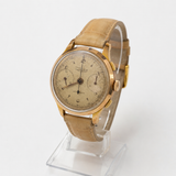 Charles Nicolet Tramelan Cronografo Vintage Oro Placcato Landeron Anni 40 39mm
