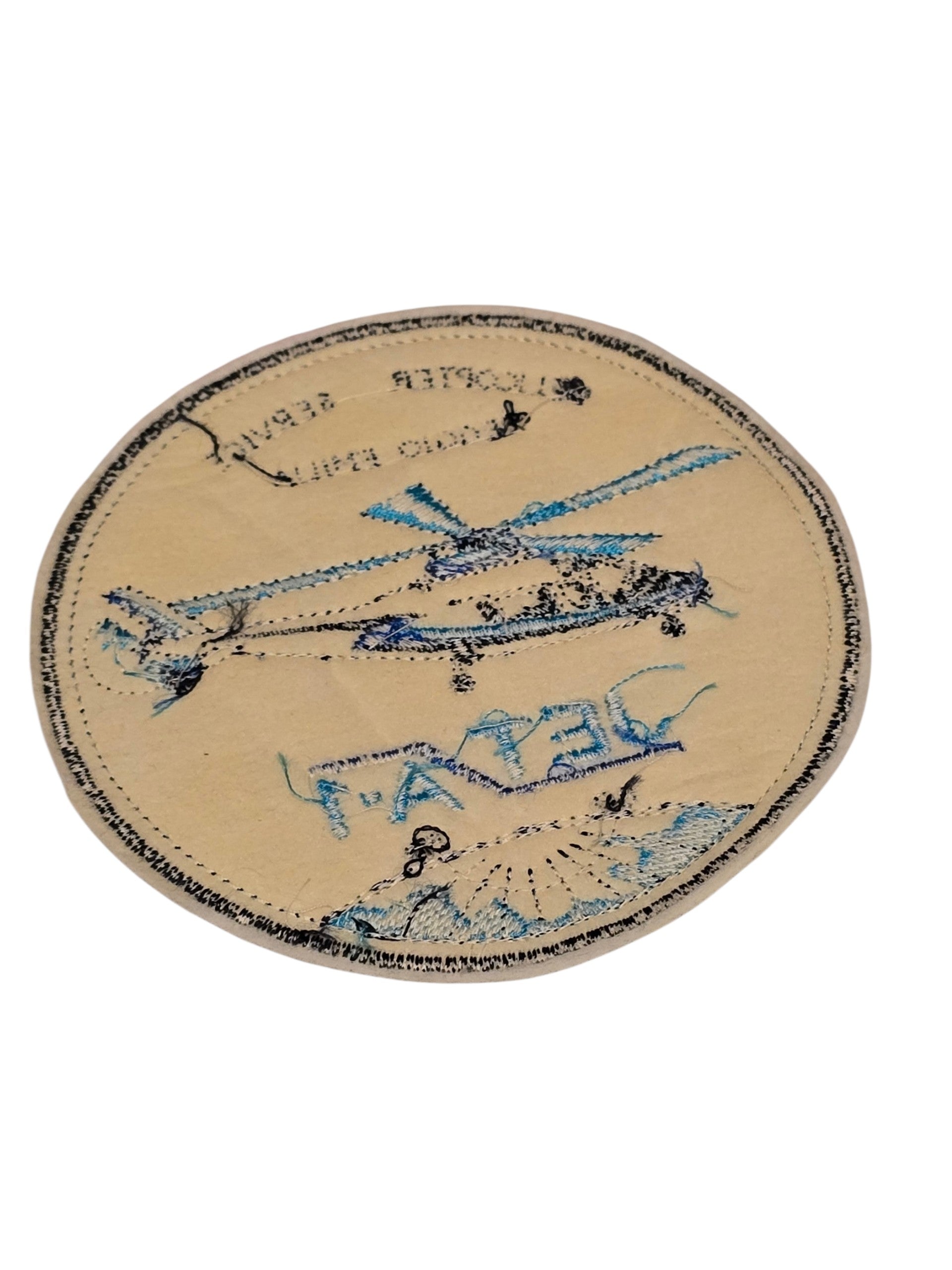 Rara Patch Ricamata "Helicopter Service Reggio Emilia" - Jet A-1 - Da Collezione