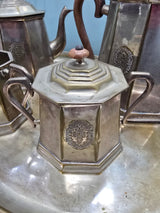 Set Royal sheffield royal family lattiera teiera zuccheriera vassoio
