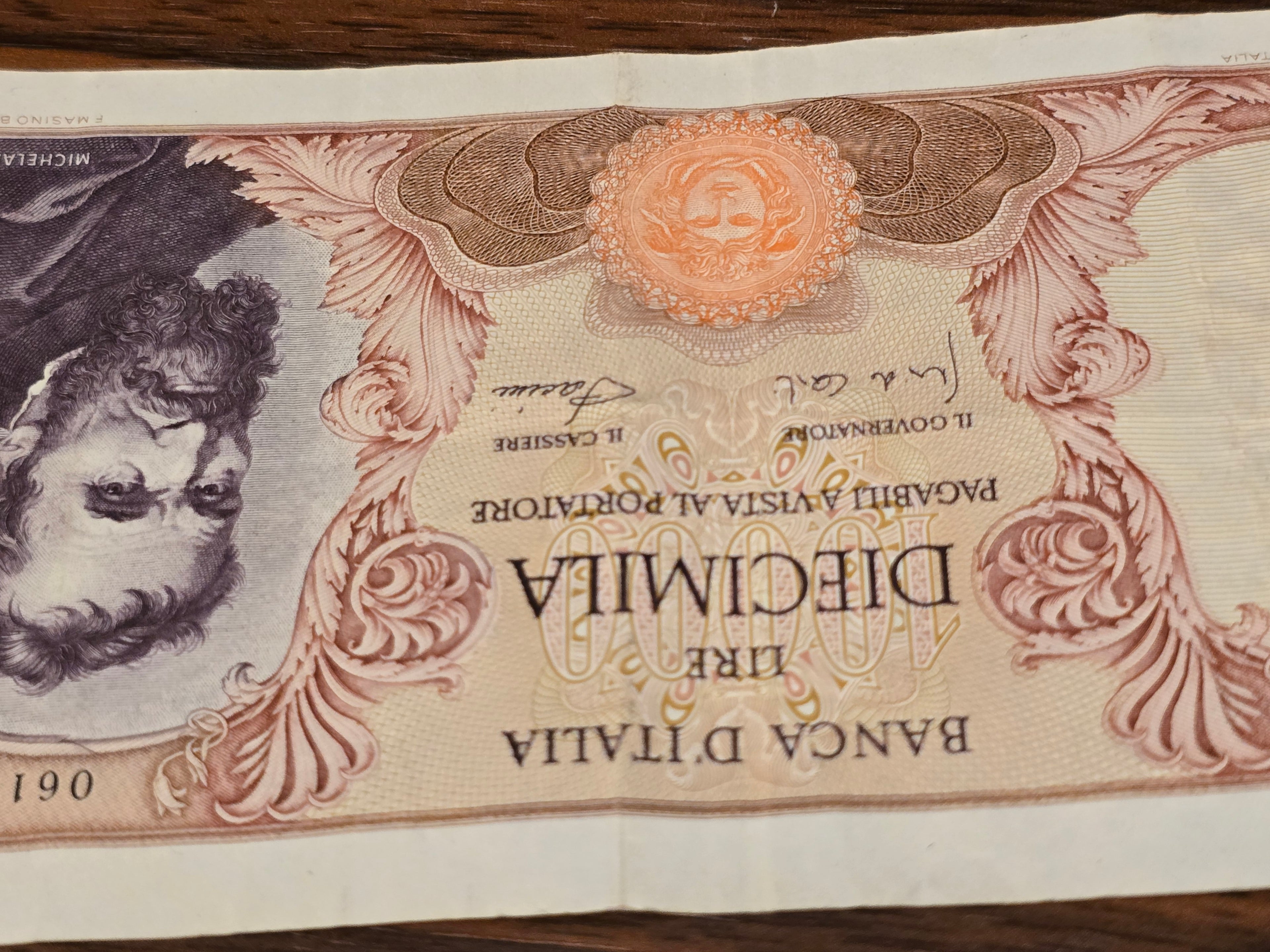 10000 lire michelangelo diecimila decr. 4 gen 1968 A3F1