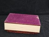 Antica scatola portagioie dipinto dama centrale bachelite cofanetto anni ‘40