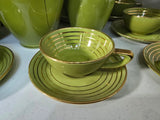 Servizio Richard Ginori Verde e Oro - Vintage Anni '50/'60 - Ceramica Design Italiano
