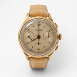 Charles Nicolet Tramelan Cronografo Vintage Oro Placcato Landeron Anni 40 39mm