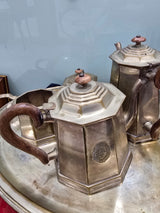 Set Royal sheffield royal family lattiera teiera zuccheriera vassoio