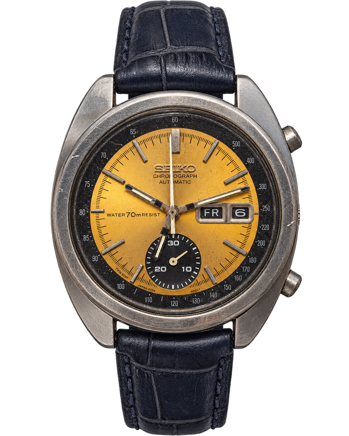 Seiko 6139-6012 Bruce Lee Gold Dial Vintage automatyczny chronograf z 1972 roku