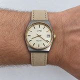 Orologio Eberhard & Co Royal Matic Automatico Anni 70 Acciaio Lunetta Dorata