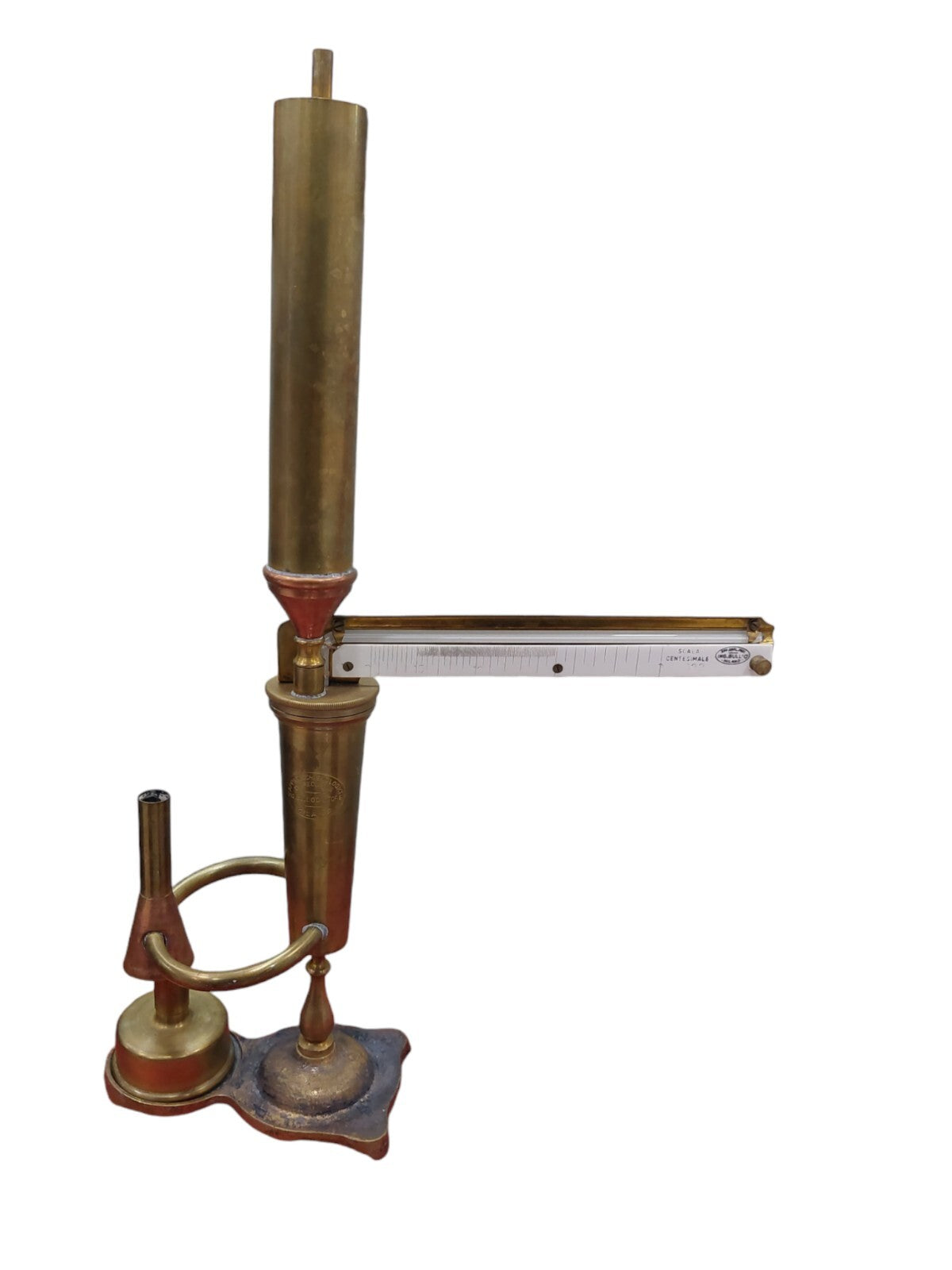 Ebulliometro misura gradazione alcool OTTONE italiano vintage 1950 CASTORE