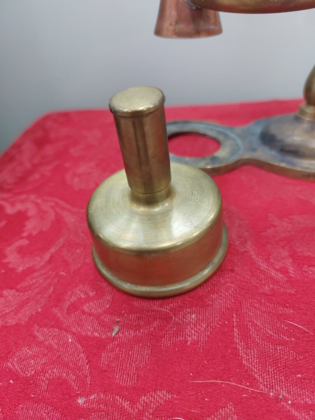 Ebulliometro misura gradazione alcool OTTONE italiano vintage 1950 CASTORE