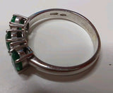 mirco visconti anello con smeraldi e diamanti in oro bianco 18k