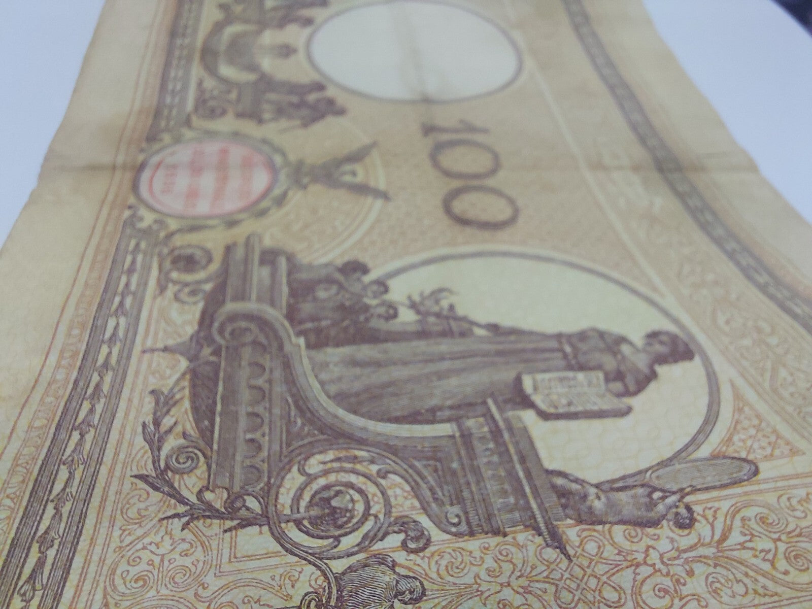 REGNO D'ITALIA 100 LIRE AZZURRINO (DECRETO) 4 MAGGIO 1926 STRINGHER SACCHI R3