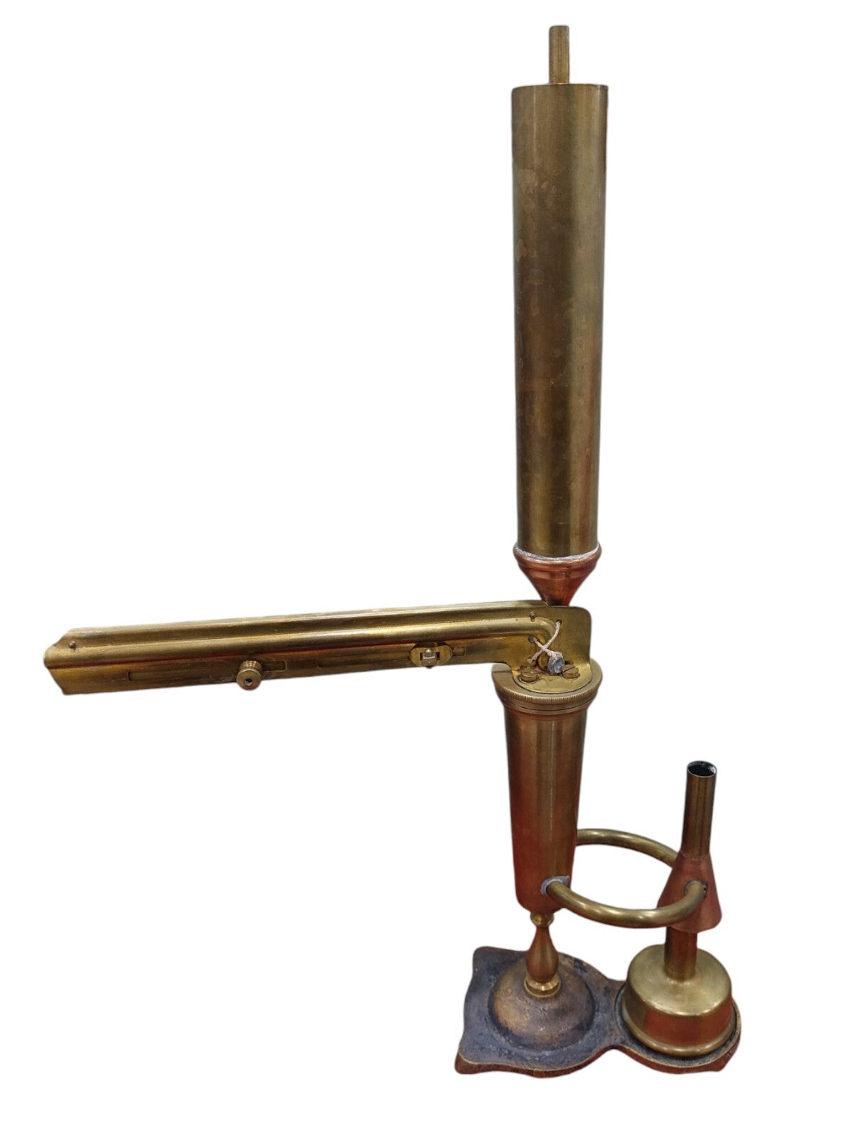 Ebulliometro misura gradazione alcool OTTONE italiano vintage 1950 CASTORE