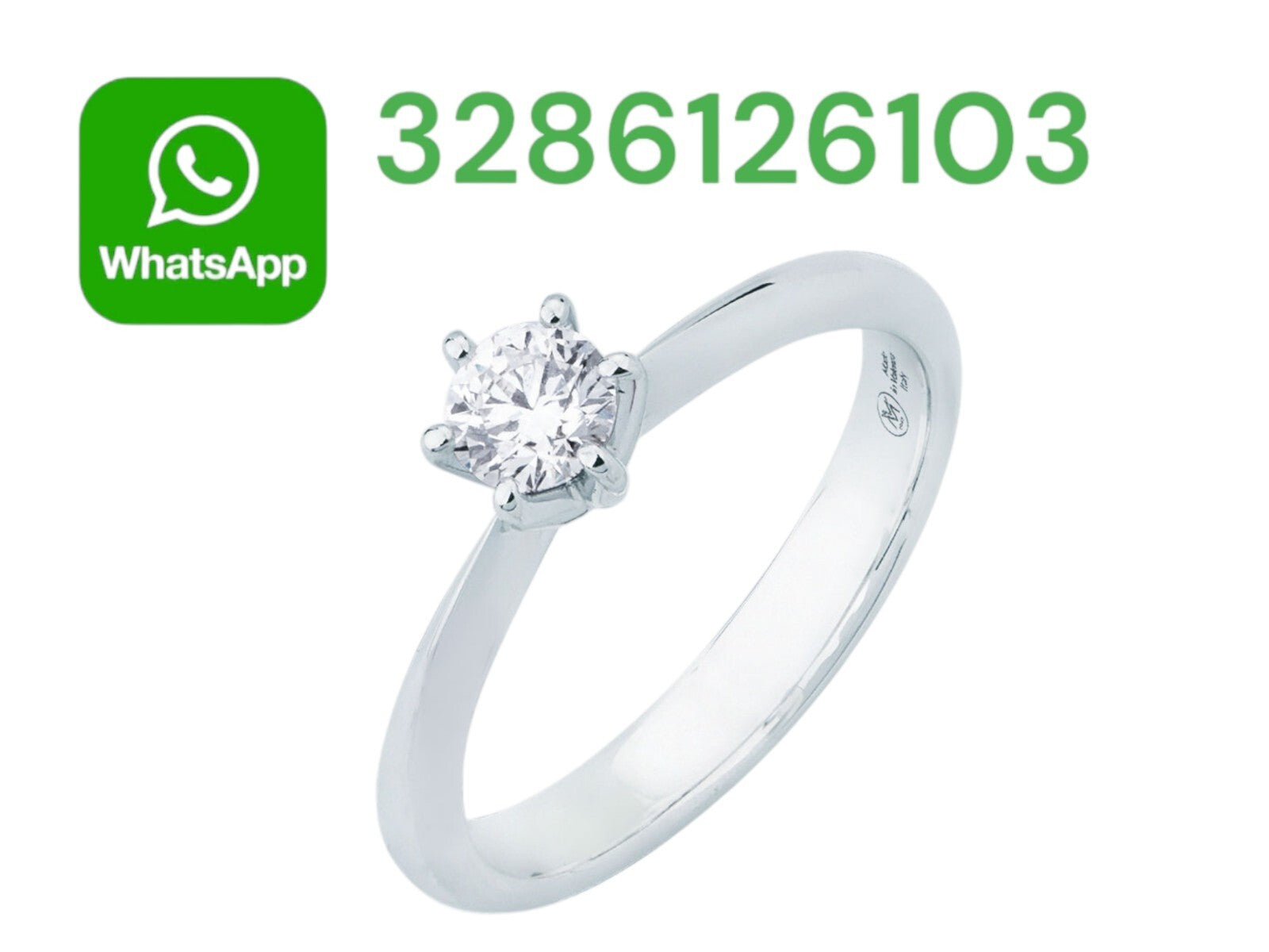 MIRCO VISCONTI anello solitario con diamante da 0.46 ct