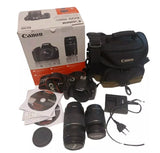 MACCHINA FOTOGRAFICA  CANON EOS1100D CON 2 OTTICHE  BORSA  TRACOLLA  ORIGINALE