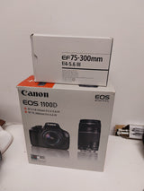 MACCHINA FOTOGRAFICA  CANON EOS1100D CON 2 OTTICHE  BORSA  TRACOLLA  ORIGINALE