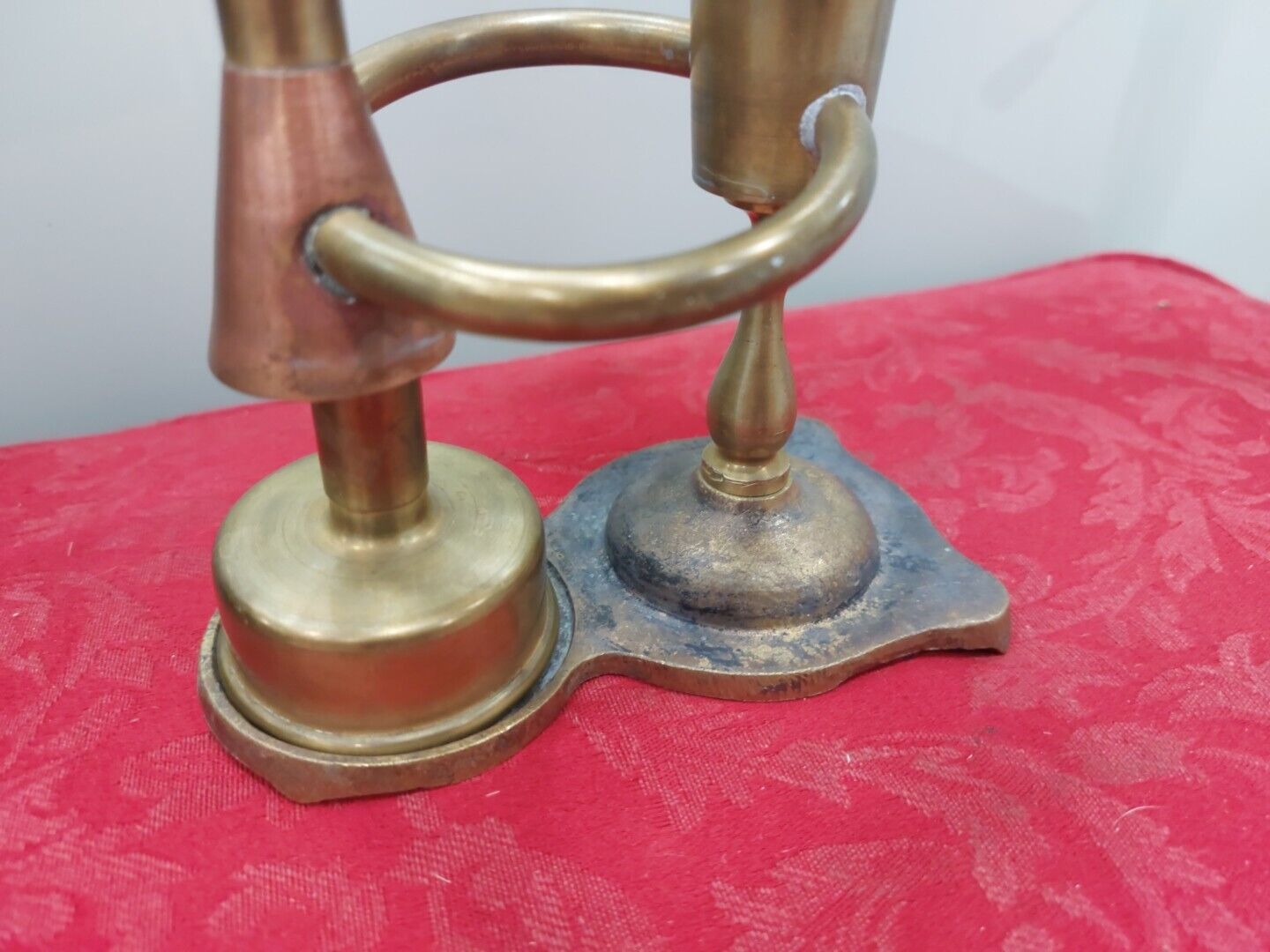 Ebulliometro misura gradazione alcool OTTONE italiano vintage 1950 CASTORE