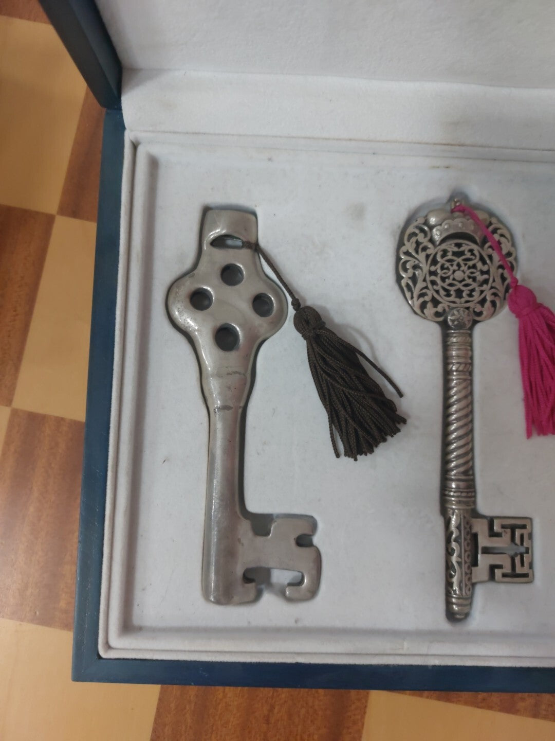 MASINI COFANETTO TRA CHIAVI IDEA REGALO MATRIMONIO BATTESIMO ARGENTO 925