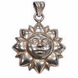 Ciondolo Sole con Volto in Argento 3,98 cm Vintage